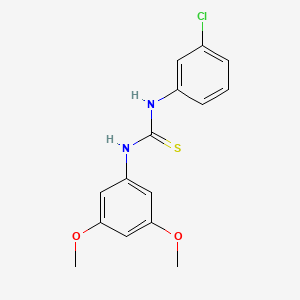 molecular formula C15H15ClN2O2S B5860100 N-(3-chlorophenyl)-N'-(3,5-dimethoxyphenyl)thiourea 