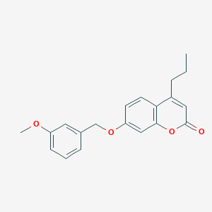 molecular formula C20H20O4 B5860107 7-[(3-methoxybenzyl)oxy]-4-propyl-2H-chromen-2-one 