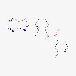 B5860218 3-methyl-N-(2-methyl-3-[1,3]oxazolo[4,5-b]pyridin-2-ylphenyl)benzamide CAS No. 5756-79-6