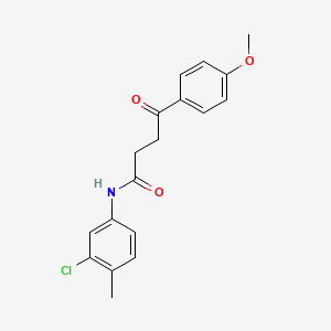 molecular formula C18H18ClNO3 B5860226 N-(3-chloro-4-methylphenyl)-4-(4-methoxyphenyl)-4-oxobutanamide 