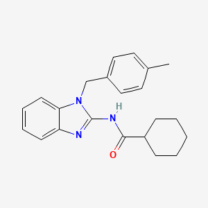 molecular formula C22H25N3O B5860322 N-{1-[(4-METHYLPHENYL)METHYL]-1H-1,3-BENZODIAZOL-2-YL}CYCLOHEXANECARBOXAMIDE 