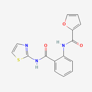 molecular formula C15H11N3O3S B5860337 N~2~-{2-[(1,3-THIAZOL-2-YLAMINO)CARBONYL]PHENYL}-2-FURAMIDE 