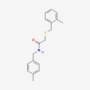 molecular formula C18H21NOS B5860375 N-[(4-METHYLPHENYL)METHYL]-2-{[(2-METHYLPHENYL)METHYL]SULFANYL}ACETAMIDE 