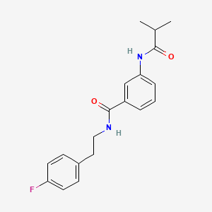 molecular formula C19H21FN2O2 B5860381 N-[2-(4-FLUOROPHENYL)ETHYL]-3-(2-METHYLPROPANAMIDO)BENZAMIDE 
