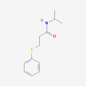 molecular formula C12H17NOS B5860414 N-isopropyl-3-(phenylthio)propanamide 