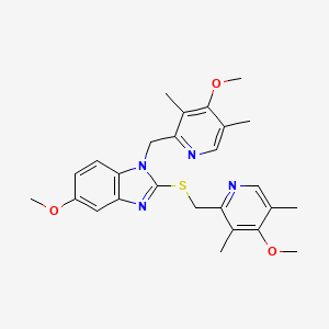 5-Methoxy-1-((4-methoxy-3,5-dimethylpyridin-2-yl)methyl)-2-(((4-methoxy-3,5-dimethylpyridin-2-yl)methyl)thio)-1H-benzo[d]imidazole