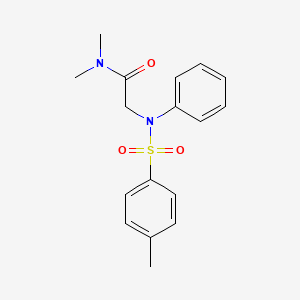 molecular formula C17H20N2O3S B5860441 N,N-dimethyl-2-(N-(4-methylphenyl)sulfonylanilino)acetamide 