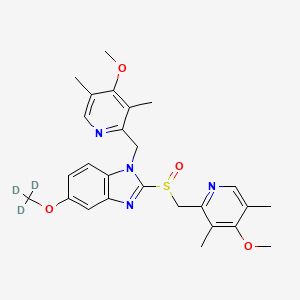 molecular formula C26H30N4O4S B586047 N-(4-Methoxy-3,5-dimethyl-2-pyridinyl)methyl Omeprazole-d3 CAS No. 1346599-69-6