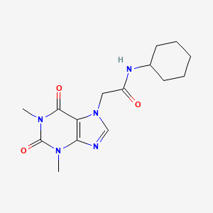 molecular formula C15H21N5O3 B5860491 N-cyclohexyl-2-(1,3-dimethyl-2,6-dioxo-1,2,3,6-tetrahydro-7H-purin-7-yl)acetamide 