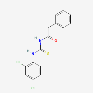 molecular formula C15H12Cl2N2OS B5860501 N-[(2,4-dichlorophenyl)carbamothioyl]-2-phenylacetamide 