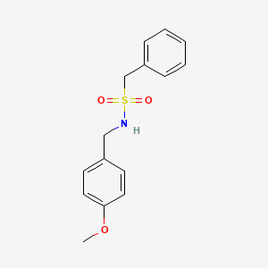 molecular formula C15H17NO3S B5860541 N-[(4-methoxyphenyl)methyl]-1-phenylmethanesulfonamide 