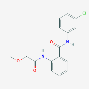 molecular formula C16H15ClN2O3 B5860577 N-(3-chlorophenyl)-2-[(2-methoxyacetyl)amino]benzamide 