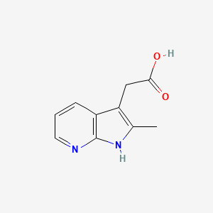 molecular formula C10H10N2O2 B586059 2-(2-Methyl-1H-pyrrolo[2,3-b]pyridin-3-yl)acetic acid CAS No. 7546-50-1