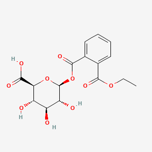molecular formula C16H18O10 B586067 Monoethyl phthalate O-beta-D-glucuronide CAS No. 671215-25-1