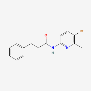 molecular formula C15H15BrN2O B5860670 N-(5-bromo-6-methyl-2-pyridinyl)-3-phenylpropanamide 