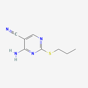 molecular formula C8H10N4S B586068 4-Amino-2-(propylthio)-5-pyrimidinecarbonitrile CAS No. 933949-26-9