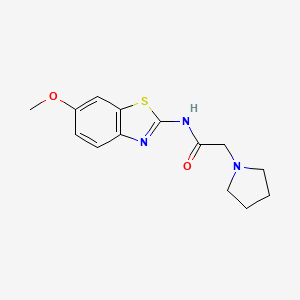 molecular formula C14H17N3O2S B5860691 N-(6-METHOXY-13-BENZOTHIAZOL-2-YL)-2-(PYRROLIDIN-1-YL)ACETAMIDE 