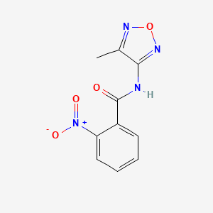 molecular formula C10H8N4O4 B5860857 N-(4-methyl-1,2,5-oxadiazol-3-yl)-2-nitrobenzamide 