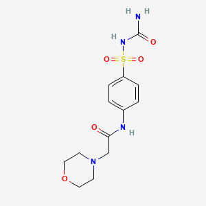 molecular formula C13H18N4O5S B5860978 N-[4-(carbamoylsulfamoyl)phenyl]-2-morpholin-4-ylacetamide 