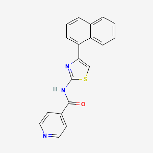 molecular formula C19H13N3OS B5861019 N-[4-(naphthalen-1-yl)-1,3-thiazol-2-yl]pyridine-4-carboxamide 