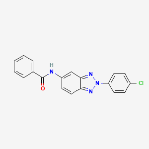 molecular formula C19H13ClN4O B5861101 N-[2-(4-chlorophenyl)benzotriazol-5-yl]benzamide 