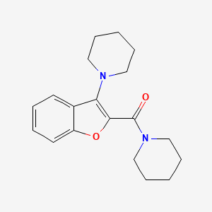 molecular formula C19H24N2O2 B5861143 PIPERIDINO(3-PIPERIDINO-1-BENZOFURAN-2-YL)METHANONE 