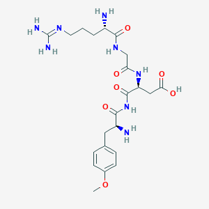 molecular formula C22H34N8O7 B058612 Arginine-glycine-aspartate-O-methyltyrosine amide CAS No. 123491-58-7