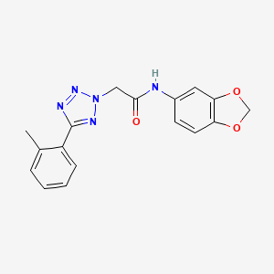molecular formula C17H15N5O3 B5861226 N-(2H-1,3-BENZODIOXOL-5-YL)-2-[5-(2-METHYLPHENYL)-2H-1,2,3,4-TETRAZOL-2-YL]ACETAMIDE 