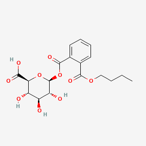 molecular formula C18H22O10 B586123 Monobutyl phthalate acyl-beta-D-glucuronide CAS No. 85209-81-0