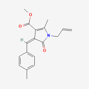 molecular formula C18H19NO3 B5861249 methyl (4Z)-2-methyl-4-[(4-methylphenyl)methylidene]-5-oxo-1-prop-2-enylpyrrole-3-carboxylate 