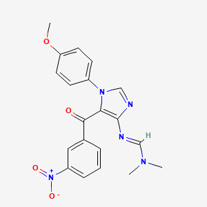 molecular formula C20H19N5O4 B5861266 N'-[1-(4-methoxyphenyl)-5-(3-nitrobenzoyl)imidazol-4-yl]-N,N-dimethylmethanimidamide 