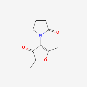 molecular formula C10H13NO3 B586134 1-(2,5-Dimethyl-4-oxo-4,5-dihydrofuran-3-yl)pyrrolidin-2-one CAS No. 151390-58-8