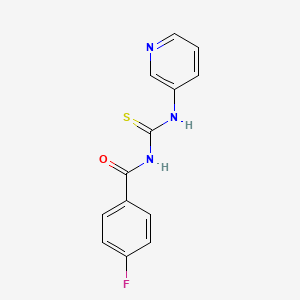 molecular formula C13H10FN3OS B5861382 4-fluoro-N-(pyridin-3-ylcarbamothioyl)benzamide 