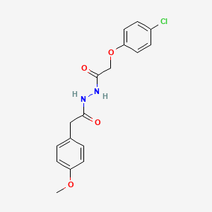 molecular formula C17H17ClN2O4 B5861444 N'-[2-(4-chlorophenoxy)acetyl]-2-(4-methoxyphenyl)acetohydrazide 