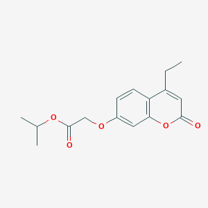 molecular formula C16H18O5 B5861458 propan-2-yl 2-[(4-ethyl-2-oxo-2H-chromen-7-yl)oxy]acetate 