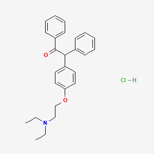 molecular formula C26H30ClNO2 B586147 Deschloro-1,2-dihydro-2-oxo Clomiphene Hydrochloride Salt CAS No. 5635-70-1