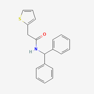 molecular formula C19H17NOS B5861541 N-(diphenylmethyl)-2-(thiophen-2-yl)acetamide 