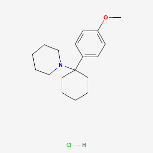 molecular formula C18H28ClNO B586155 1-[1-(4-Methoxyphenyl)cyclohexyl]piperidine Hydrochloride CAS No. 2185-93-5