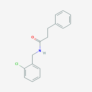 molecular formula C16H16ClNO B5861557 N-[(2-chlorophenyl)methyl]-3-phenylpropanamide 