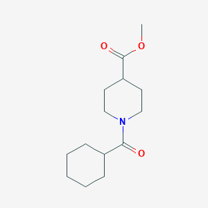 molecular formula C14H23NO3 B5861635 methyl 1-(cyclohexylcarbonyl)-4-piperidinecarboxylate 