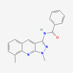 molecular formula C19H16N4O B5861798 N-(1,8-dimethyl-1H-pyrazolo[3,4-b]quinolin-3-yl)benzamide 
