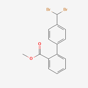 molecular formula C15H12Br2O2 B586185 Methyl 2-[4-(dibromomethyl)phenyl]benzoate CAS No. 1352492-08-0