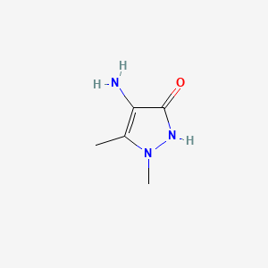 molecular formula C5H9N3O B586187 4-Amino-1,5-dimethyl-1H-pyrazol-3(2H)-one CAS No. 146877-51-2