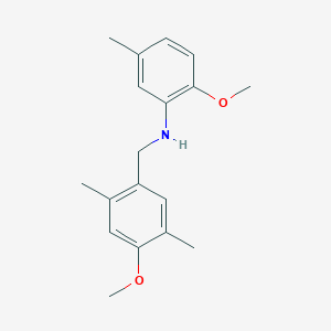 molecular formula C18H23NO2 B5861946 N-(4-METHOXY-2,5-DIMETHYLBENZYL)-N-(2-METHOXY-5-METHYLPHENYL)AMINE 