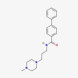 molecular formula C21H27N3O B5861987 N-[3-(4-methylpiperazin-1-yl)propyl]biphenyl-4-carboxamide 