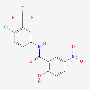molecular formula C14H8ClF3N2O4 B586200 N-[4-Chloro-3-(trifluoromethyl)phenyl]-2-hydroxy-5-nitrobenzamide CAS No. 1352440-75-5