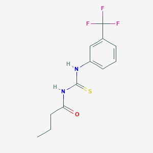 molecular formula C12H13F3N2OS B5862059 N-[[3-(trifluoromethyl)phenyl]carbamothioyl]butanamide 