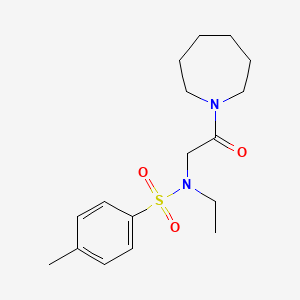 molecular formula C17H26N2O3S B5862061 N-[2-(azepan-1-yl)-2-oxoethyl]-N-ethyl-4-methylbenzenesulfonamide 