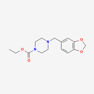 molecular formula C15H20N2O4 B5862075 ethyl 4-(1,3-benzodioxol-5-ylmethyl)-1-piperazinecarboxylate 