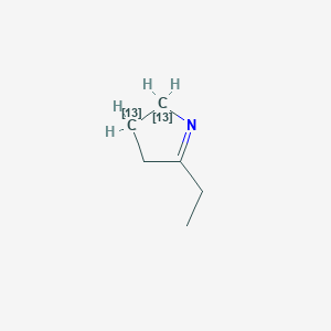 molecular formula C6H11N B586209 5-Ethyl-3,4-dihydro-2H-pyrrole-13C2 CAS No. 1391053-96-5